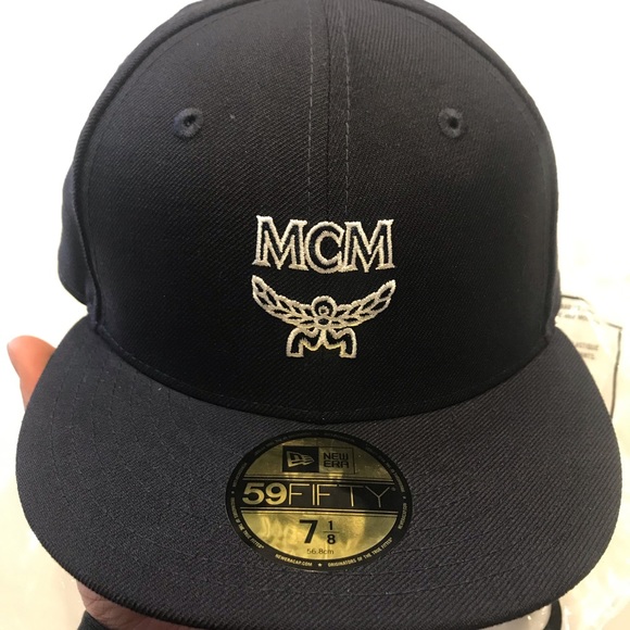 MCM x New Era Fitted Cap Hat 7 1/8 - Picture 3 of 6